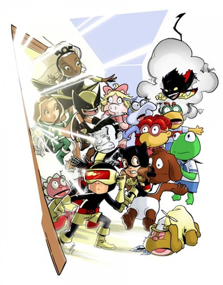 Illustration for article titled The Greatest X-Men Crossover and Mash-Up Art of All Time